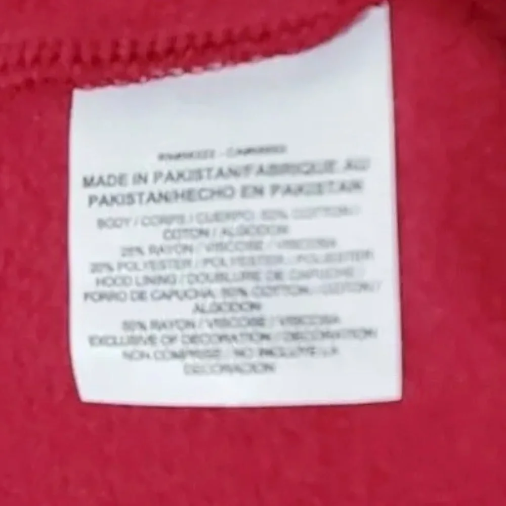Nike L 5/$15 XL 1X 2x too Hoodie cowl Red Kangaroo Pocket Sweatshirt DISTRESSED - Picture 6 of 10